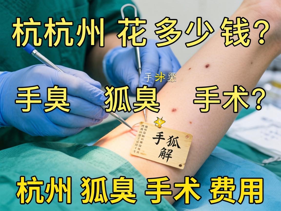 杭州狐臭手术花多少钱？详解杭州狐臭手术费用