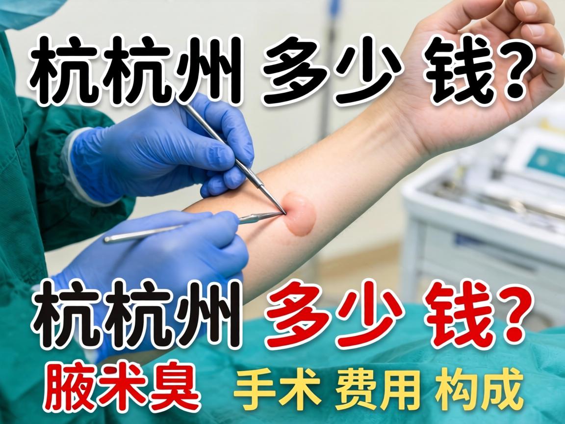 杭州腋臭手术多少钱？详解杭州腋臭手术费用构成