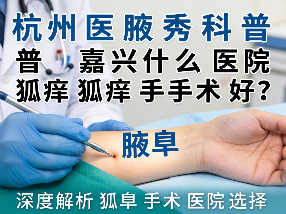 杭州腋秀科普，嘉兴什么医院狐臭手术好？深度解析狐臭手术医院选择