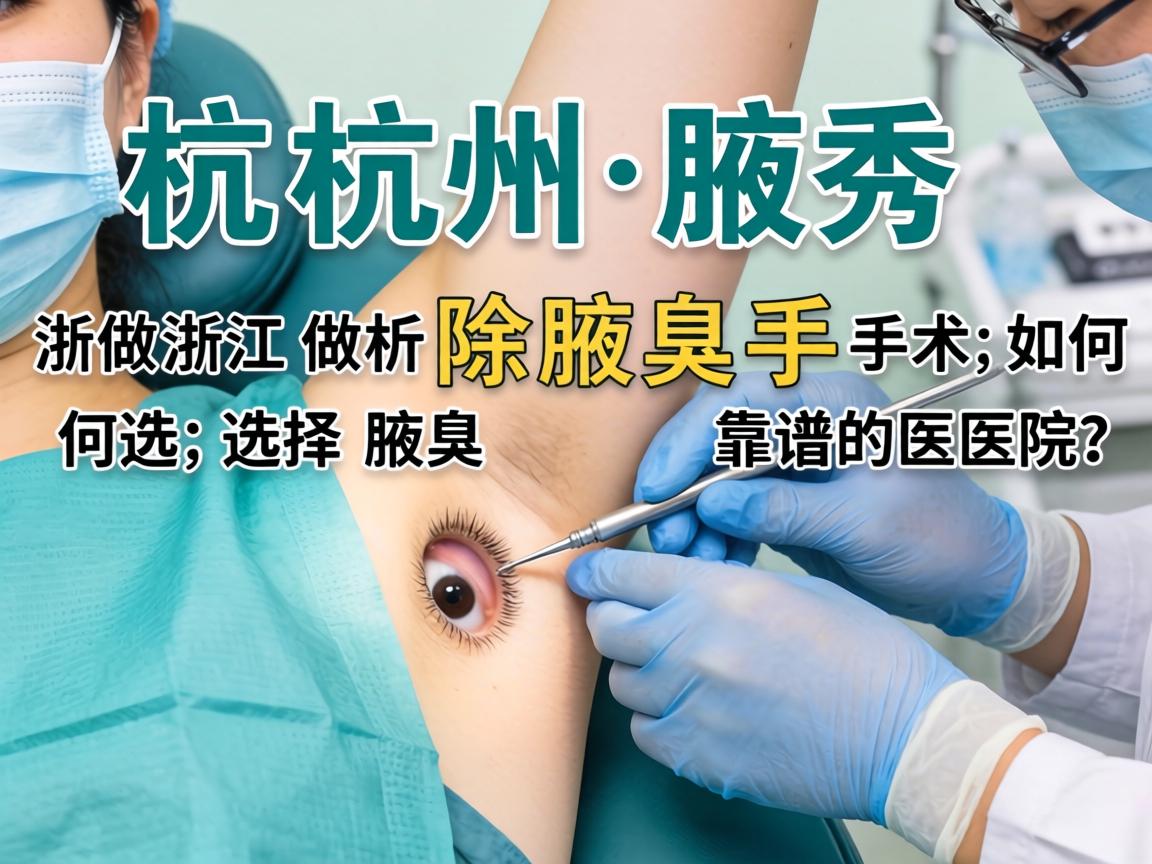 杭州腋秀解析，在浙江做除腋臭手术，如何选择靠谱的医院？