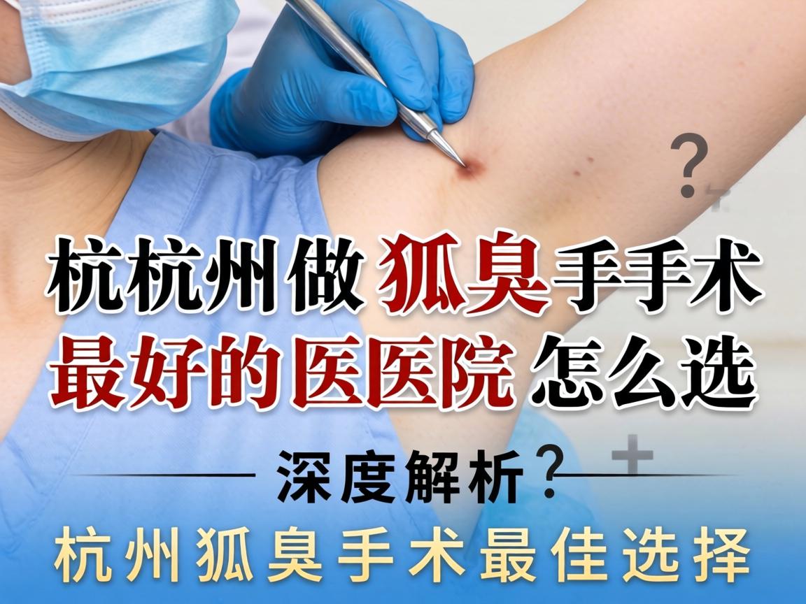 杭州做狐臭手术最好的医院怎么选？深度解析杭州狐臭手术最佳选择