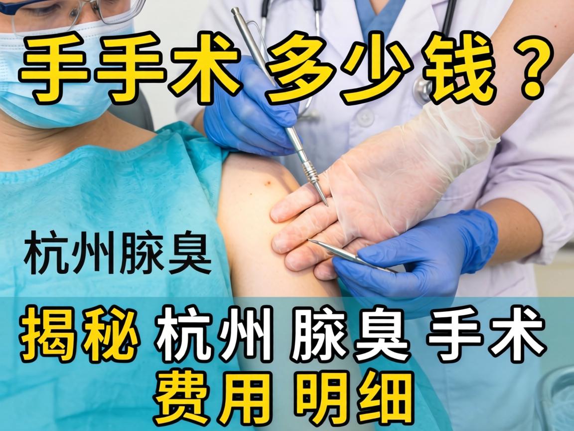 杭州腋臭手术多少钱？揭秘杭州腋臭手术费用明细