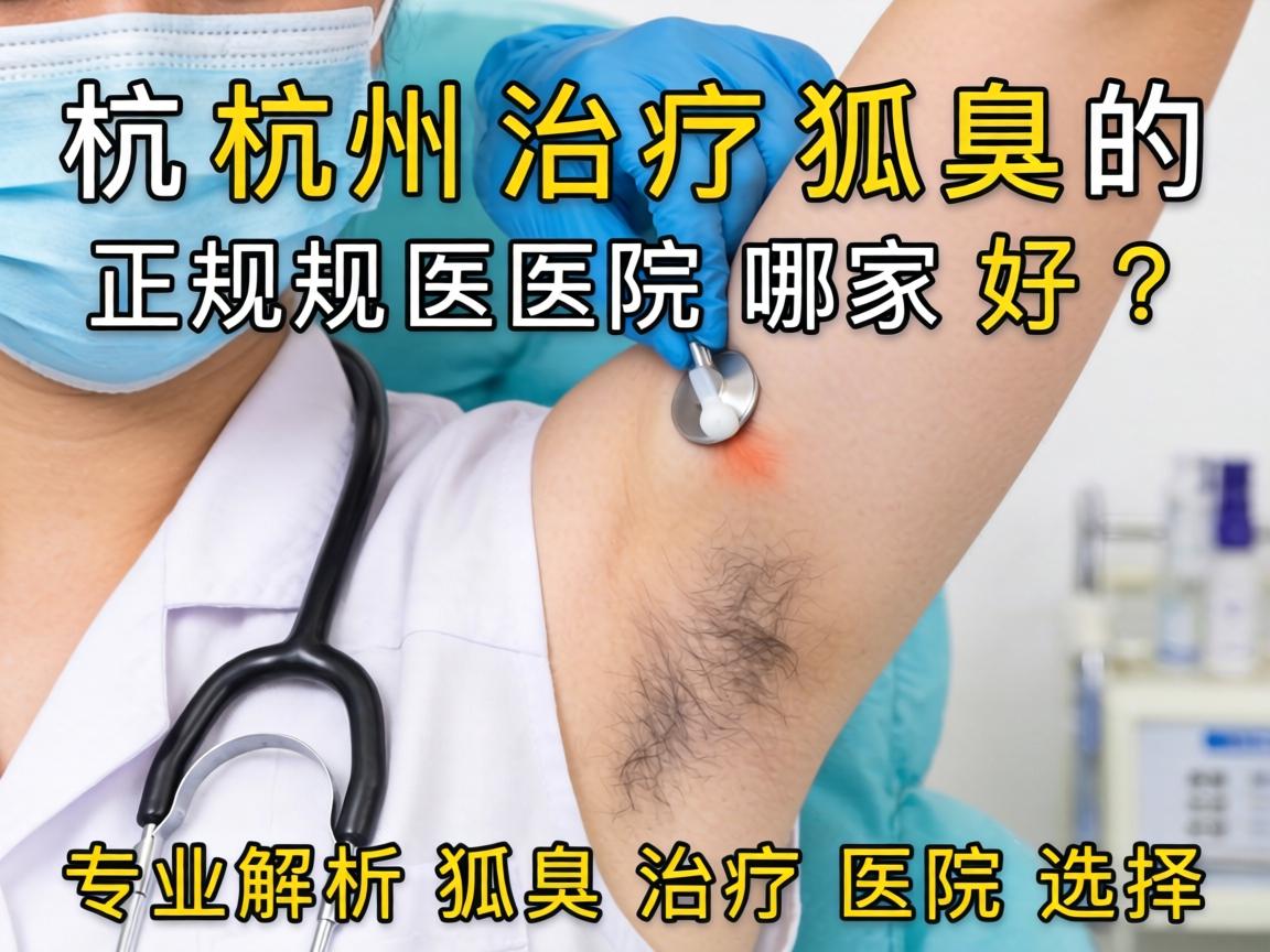 杭州治疗狐臭的正规医院哪家好？专业解析狐臭治疗医院选择