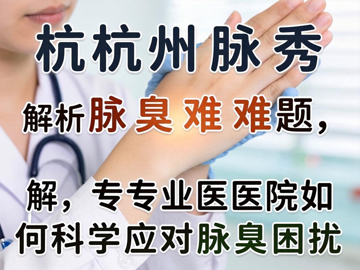 杭州腋秀解析腋臭难题，专业医院如何科学应对腋臭困扰