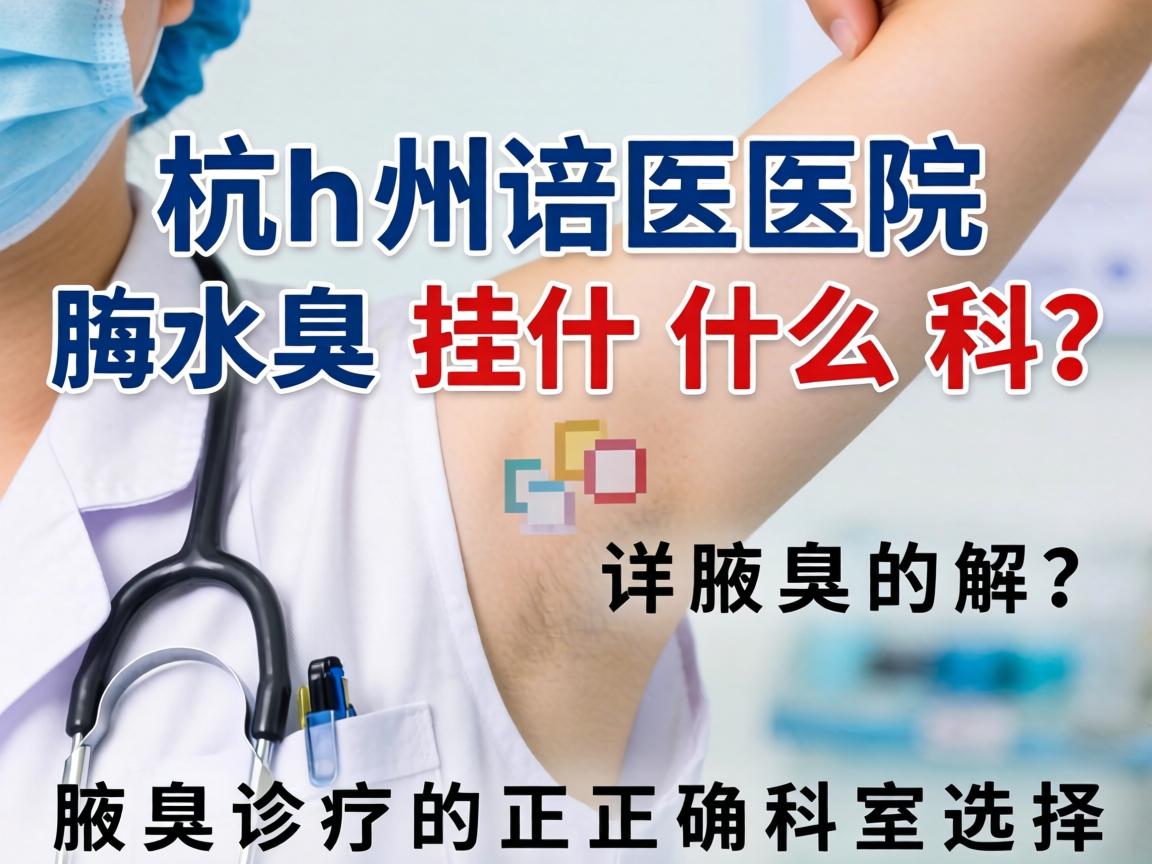杭州医院腋臭挂什么科?详解腋臭诊疗的正确科室选择 杭州医院腋臭挂什么科?详解腋臭诊疗的正确科室选择