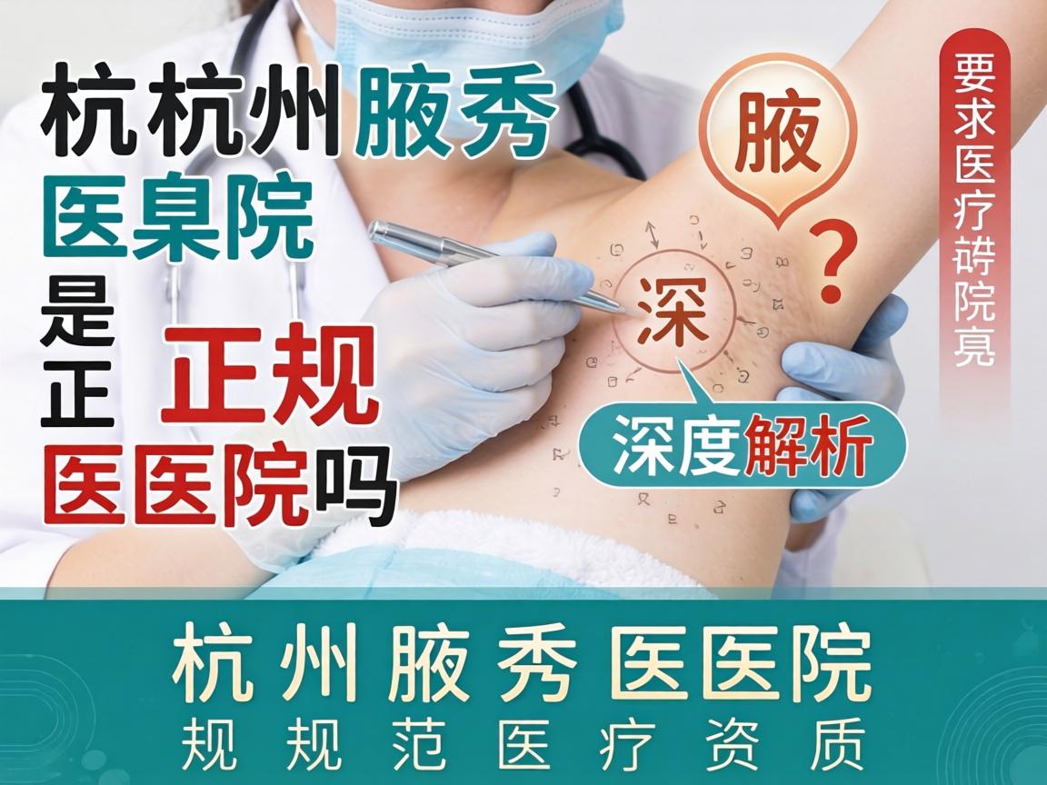 杭州腋秀医院是正规医院吗?深度解析杭州腋秀医院的规范医疗资质 杭州腋秀医院是正规医院吗?深度解析杭州腋秀医院的规范医疗资质