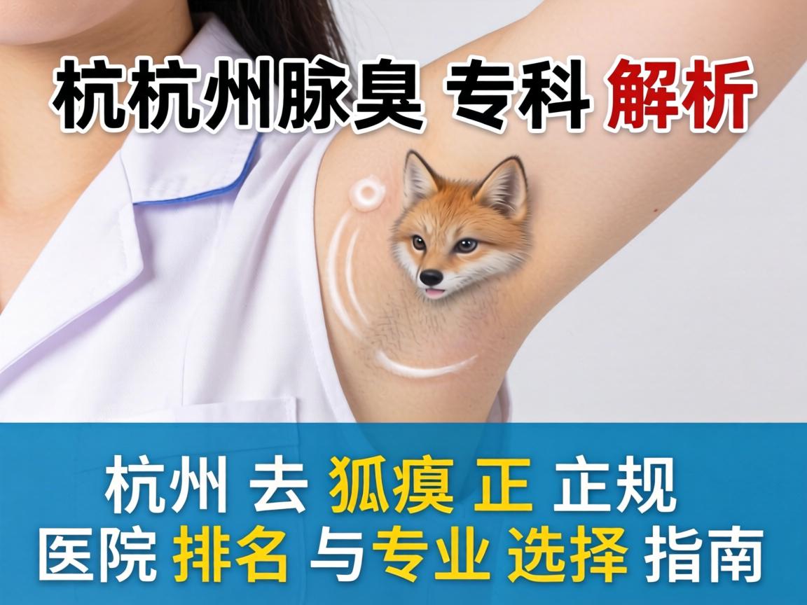 杭州腋臭专科解析,杭州去狐臭正规医院排名与专业选择指南 杭州腋臭专科解析,杭州去狐臭正规医院排名与专业选择指南