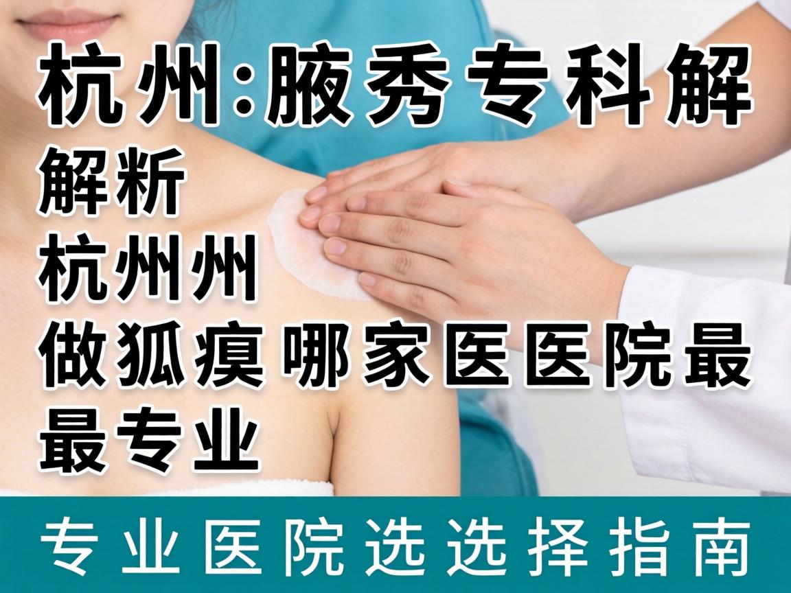 杭州腋秀专科解析,杭州做狐臭哪家医院最专业,专业医院选择指南 杭州腋秀专科解析,杭州做狐臭哪家医院最专业,专业医院选择指南