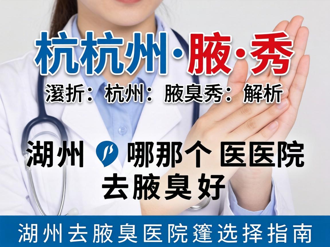 杭州腋秀解析，湖州哪个医院去腋臭好，湖州去腋臭医院选择指南