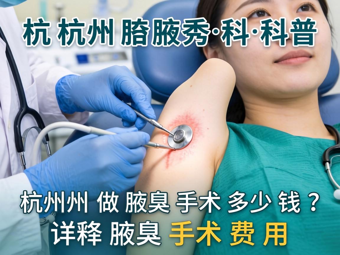 杭州腋秀科普，杭州做腋臭手术多少钱？详解腋臭手术费用
