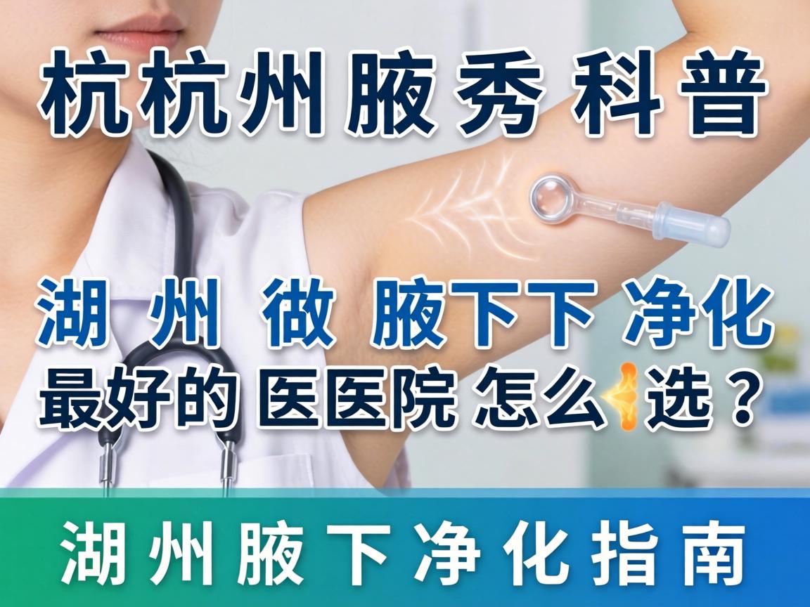 杭州腋秀科普,湖州做腋下净化最好的医院怎么选?湖州腋下净化指南 杭州腋秀科普,湖州做腋下净化最好的医院怎么选?湖州腋下净化指南
