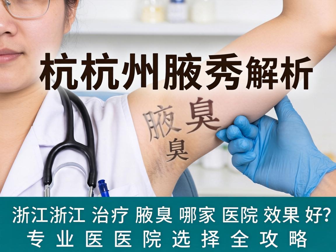 杭州腋秀解析，浙江治疗腋臭哪家医院效果好？专业医院选择全攻略