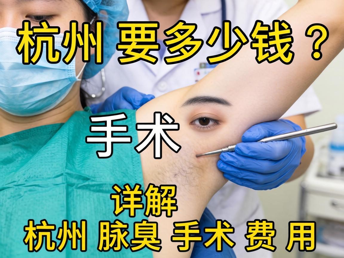 杭州腋臭手术要多少钱？详解杭州腋臭手术费用