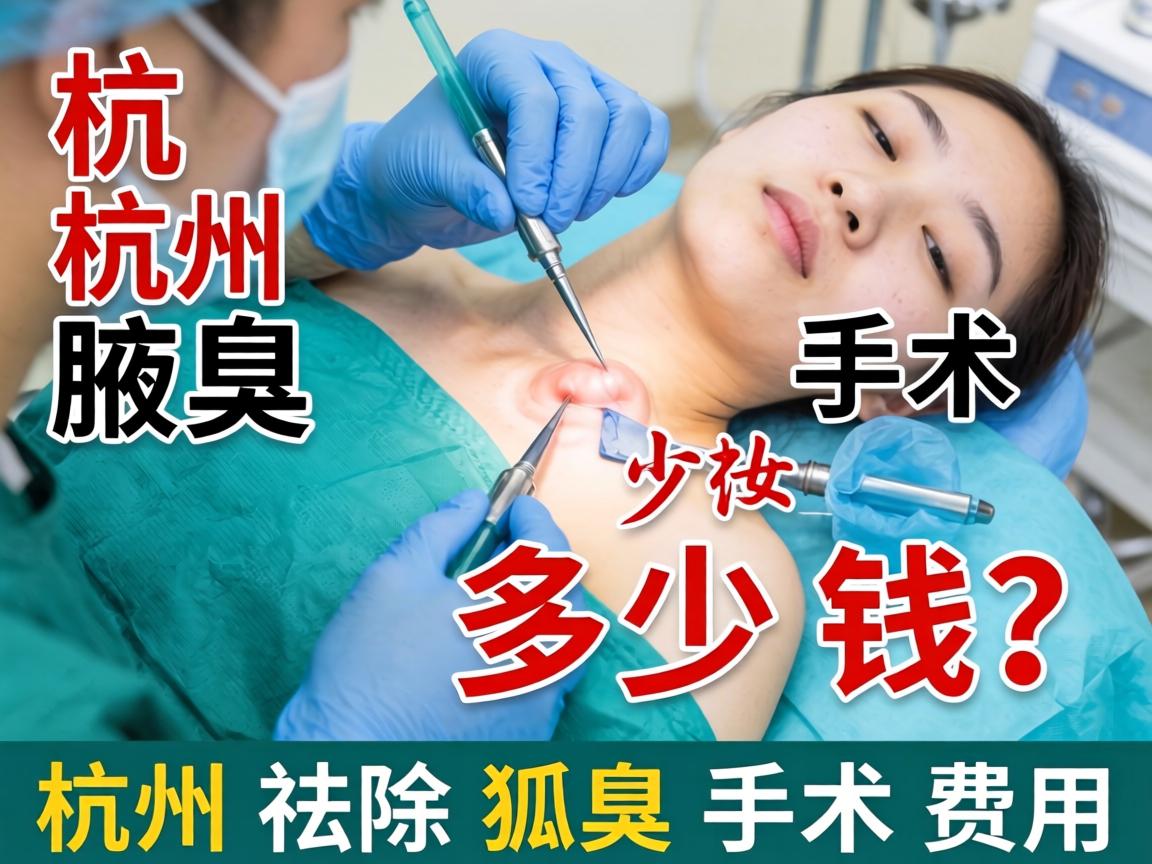 杭州腋臭手术多少钱？详解杭州祛除狐臭手术费用