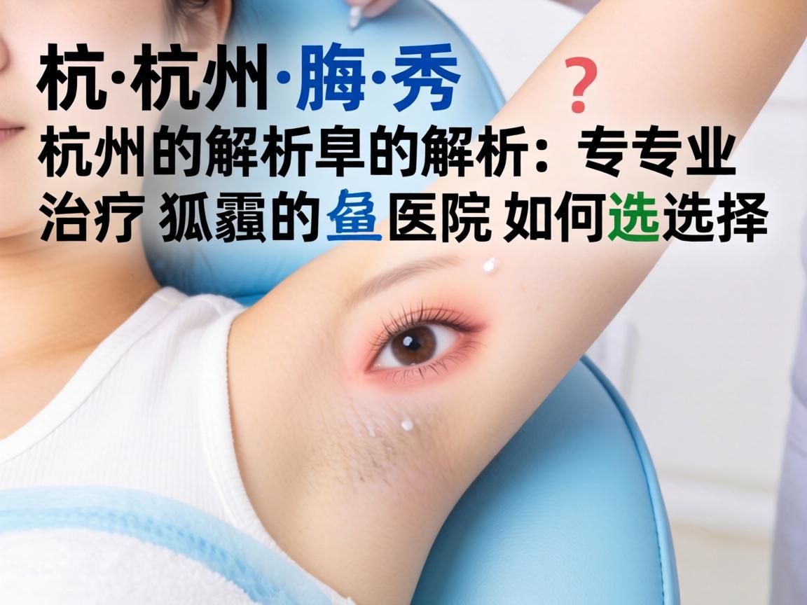 杭州腋秀解析，杭州专业治疗狐臭的医院如何选择？