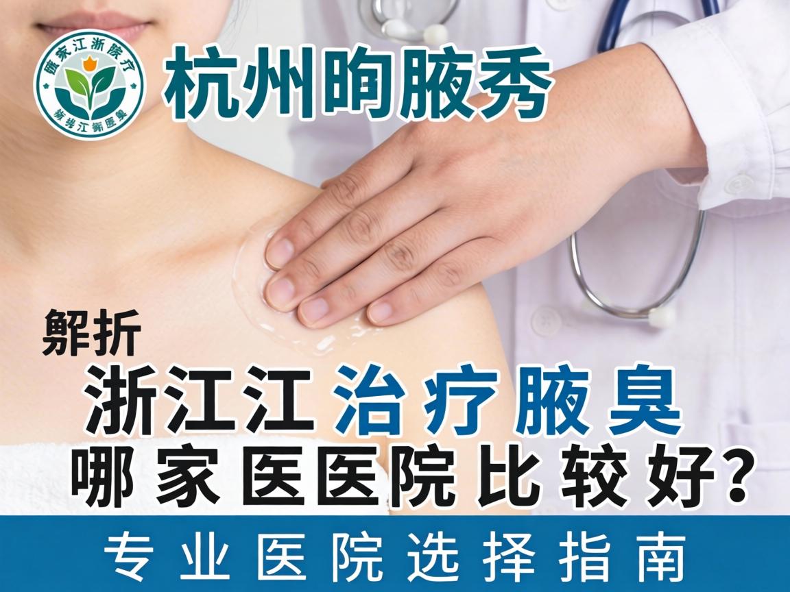杭州腋秀解析，浙江治疗腋臭哪家医院比较好？专业医院选择指南