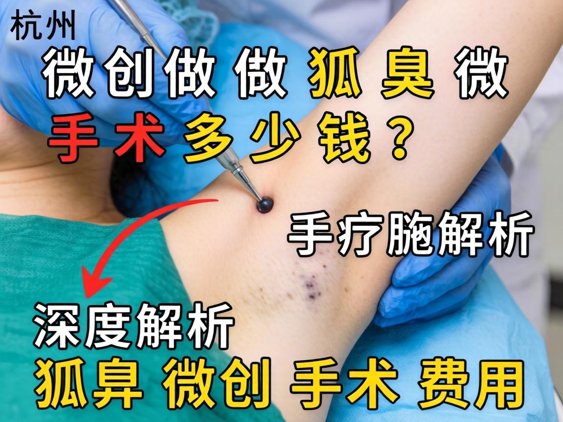 杭州做狐臭微创手术多少钱？深度解析狐臭微创手术费用