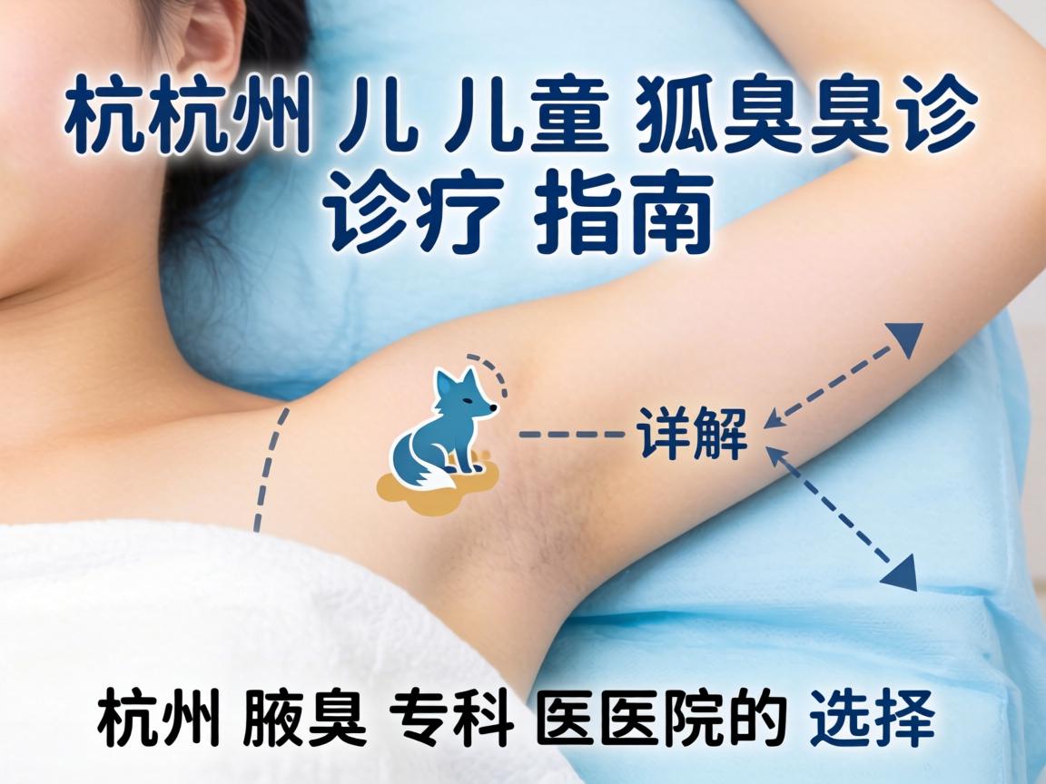 杭州儿童狐臭诊疗指南，详解杭州腋臭专科医院的选择