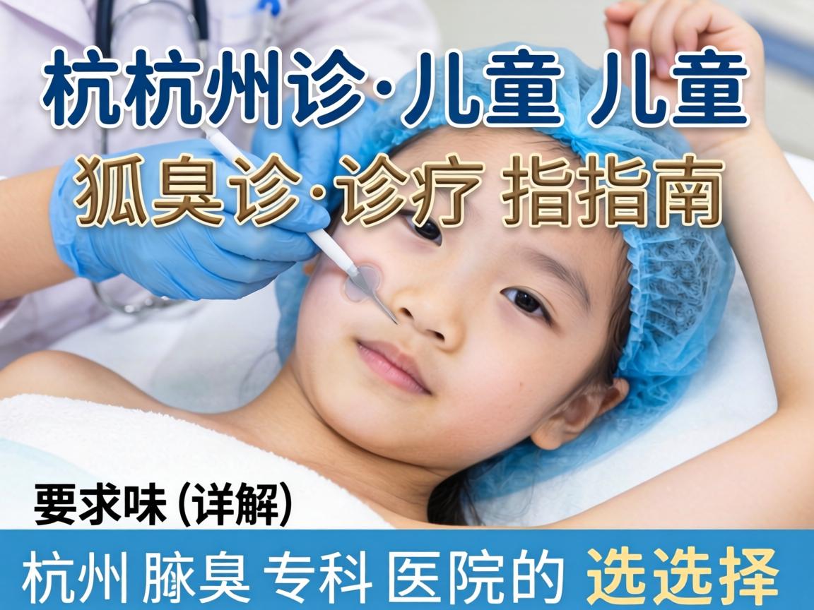 杭州儿童狐臭诊疗指南，详解杭州腋臭专科医院的选择