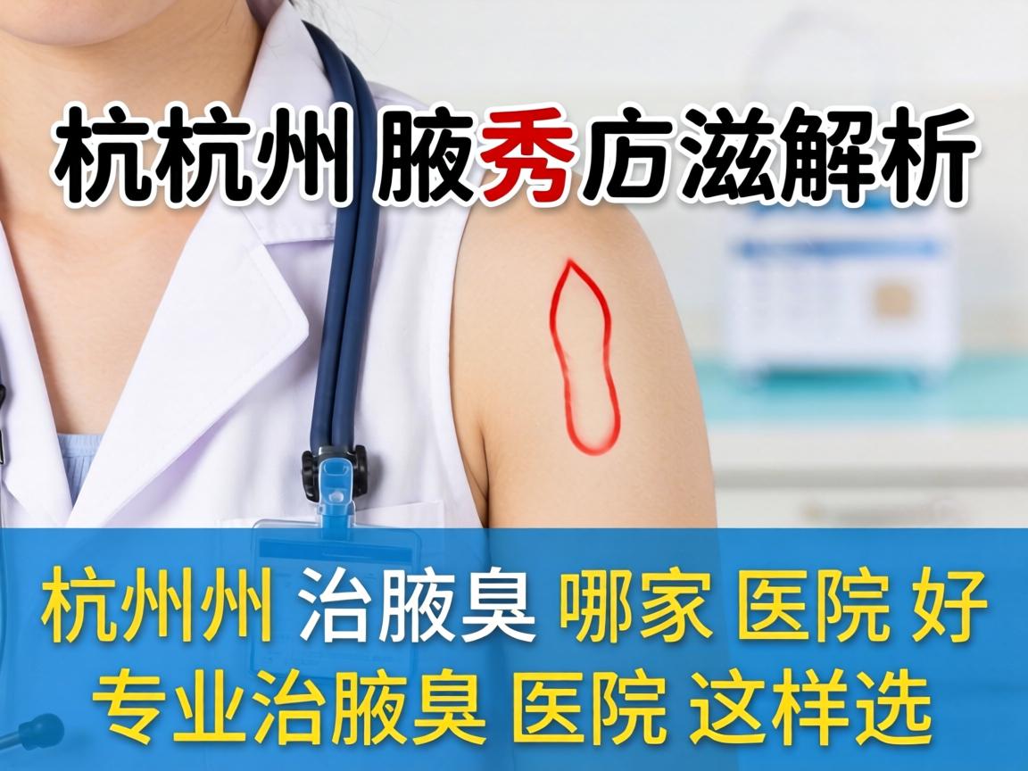 杭州腋秀解析，杭州治腋臭哪家医院好，专业治腋臭医院这样选