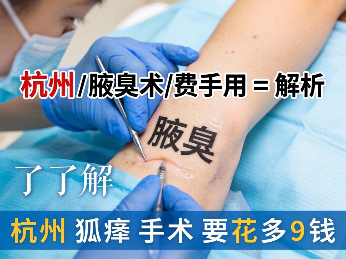 杭州腋臭手术费用解析，了解杭州狐臭手术要花多少钱