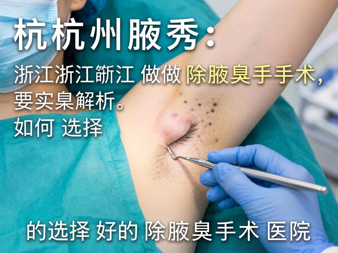 杭州腋秀解析,在浙江做除腋臭手术,如何选择好的除腋臭手术医院 杭州腋秀解析,在浙江做除腋臭手术,如何选择好的除腋臭手术医院
