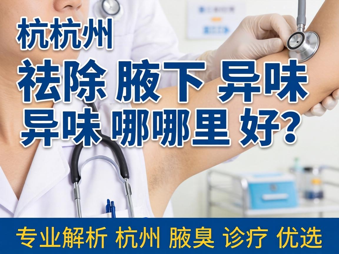 杭州祛除腋下异味哪里好？专业解析杭州腋臭诊疗优选