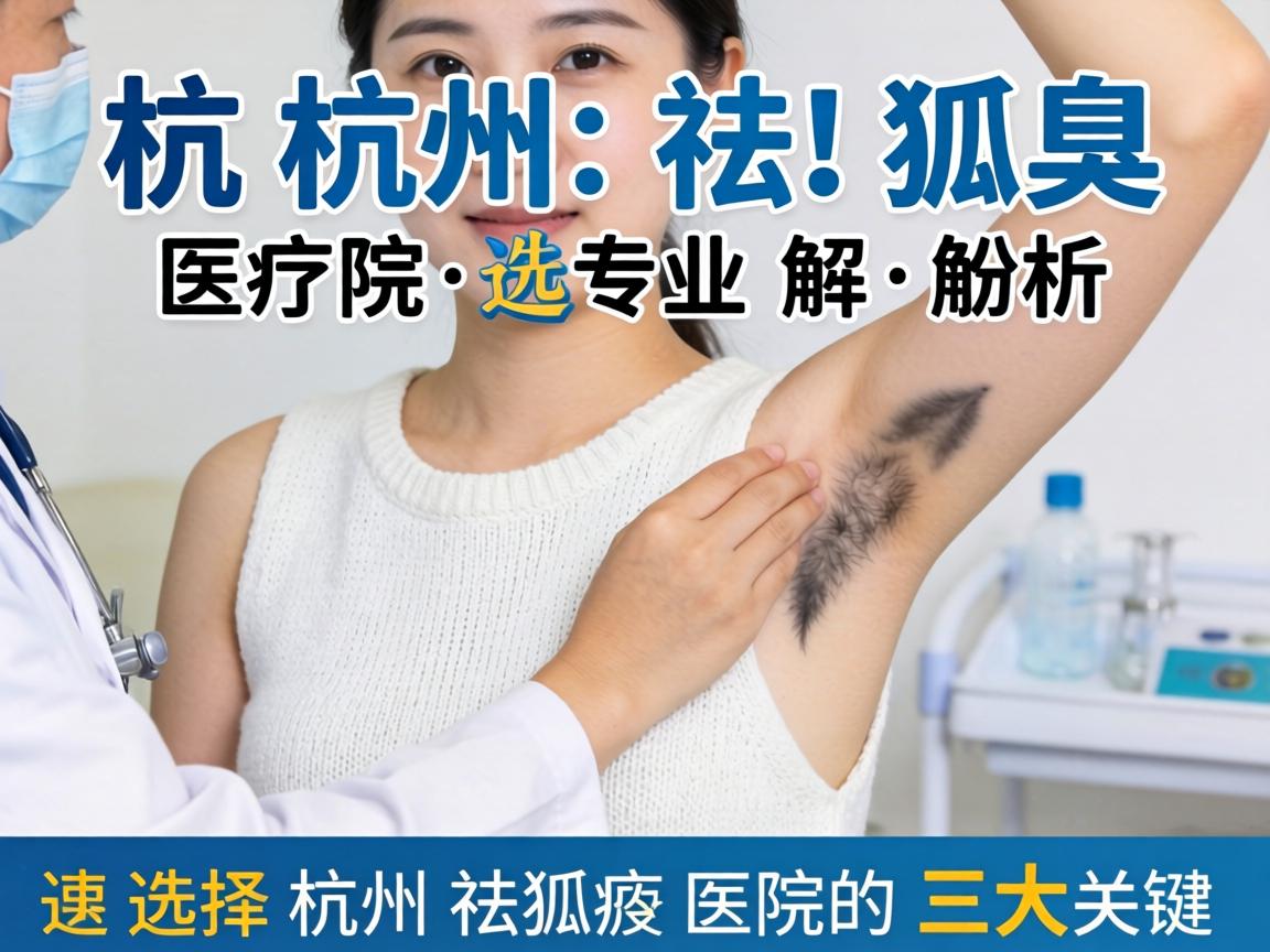 杭州祛狐臭医院专业解析，选择杭州祛狐臭医院的三大关键
