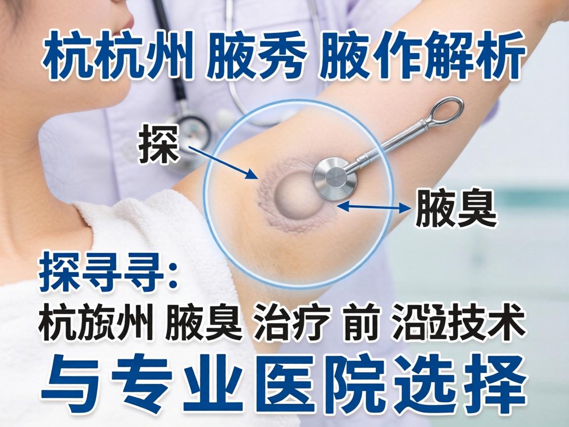 杭州腋秀解析，探寻杭州腋臭治疗前沿技术与专业医院选择
