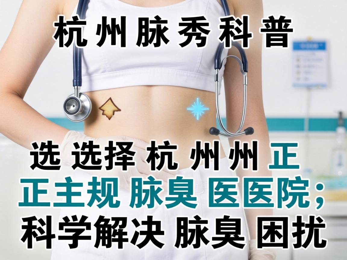杭州腋秀科普，选择杭州正规腋臭医院，科学解决腋臭困扰