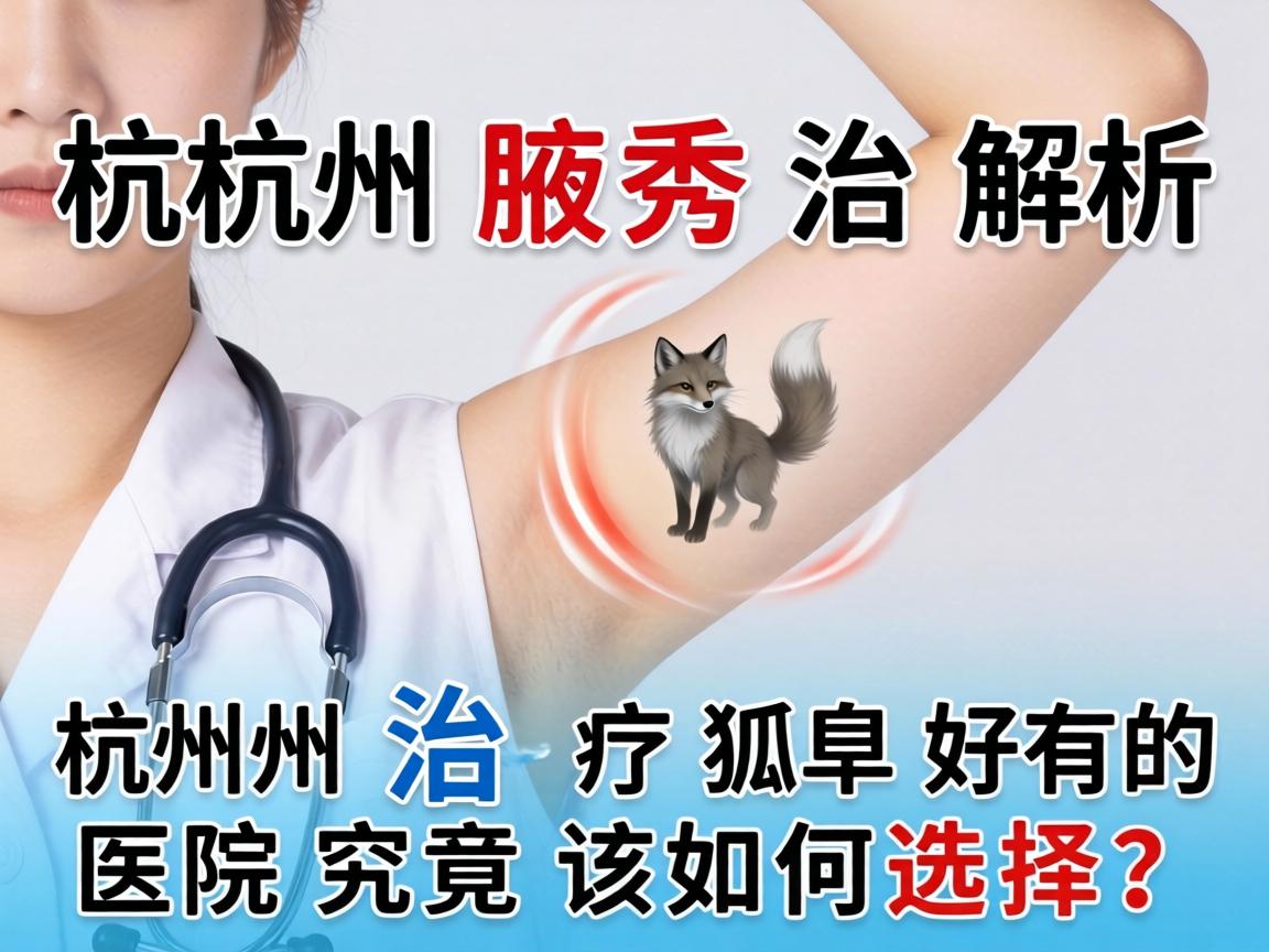 杭州腋秀解析，杭州治疗狐臭好的医院究竟该如何选择？