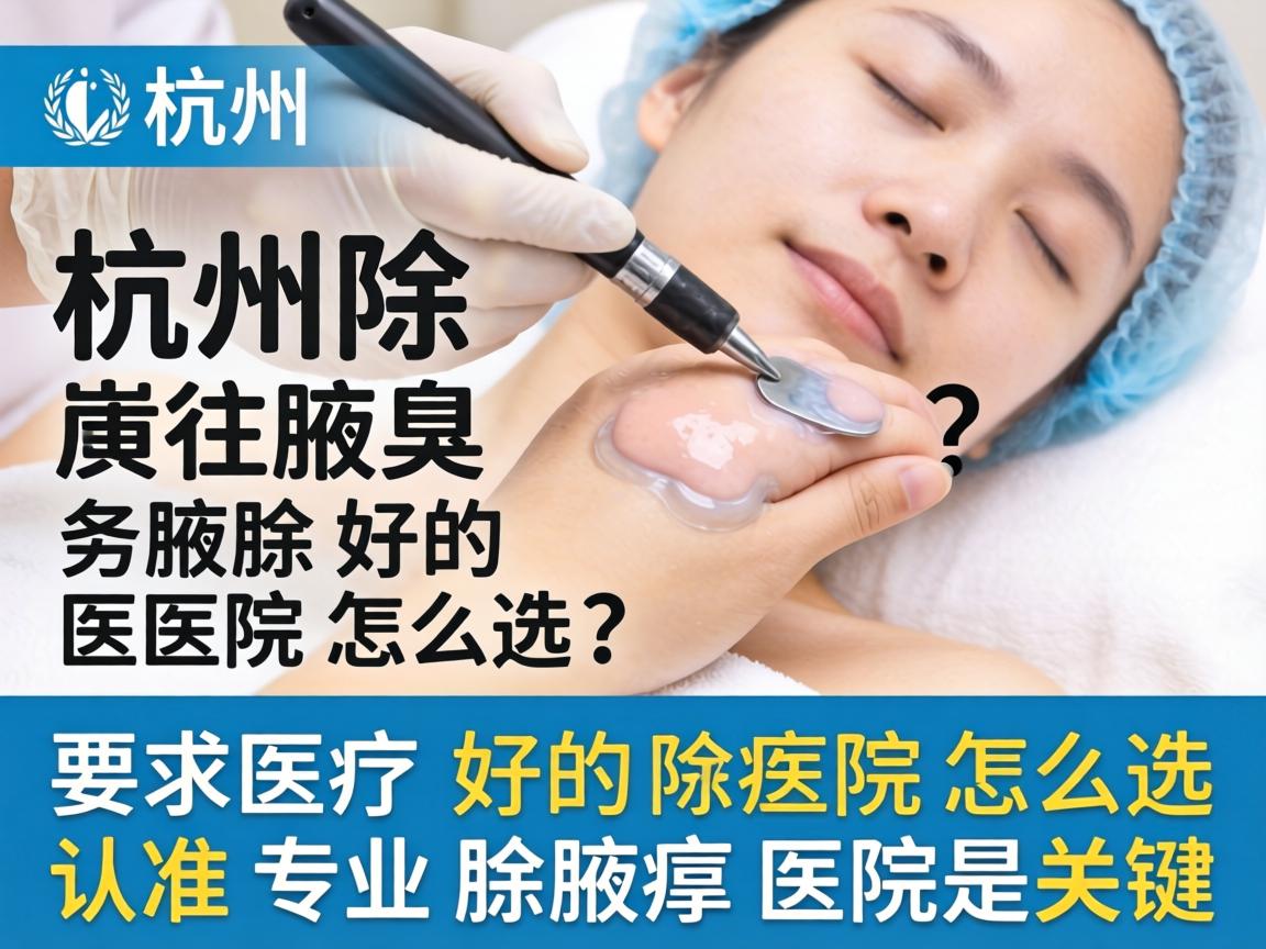 杭州除腋臭好的医院怎么选？认准专业除腋臭医院是关键