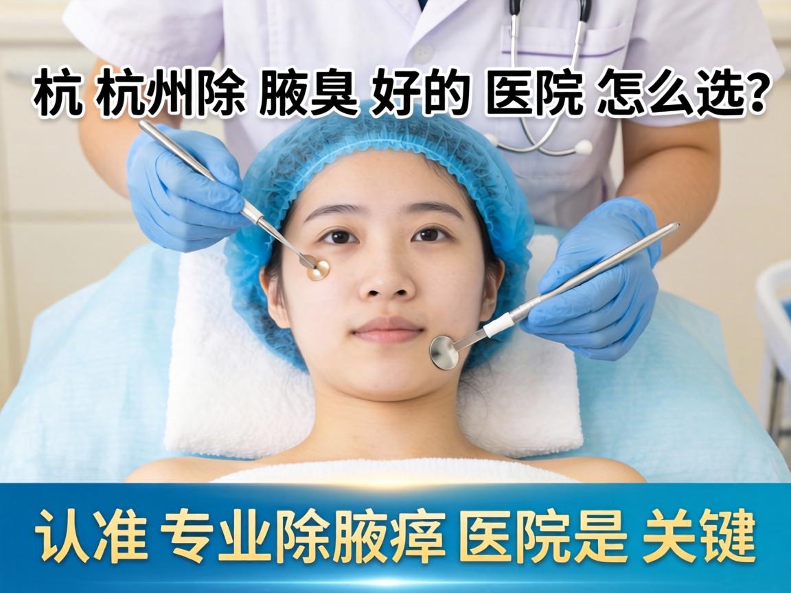 杭州除腋臭好的医院怎么选？认准专业除腋臭医院是关键