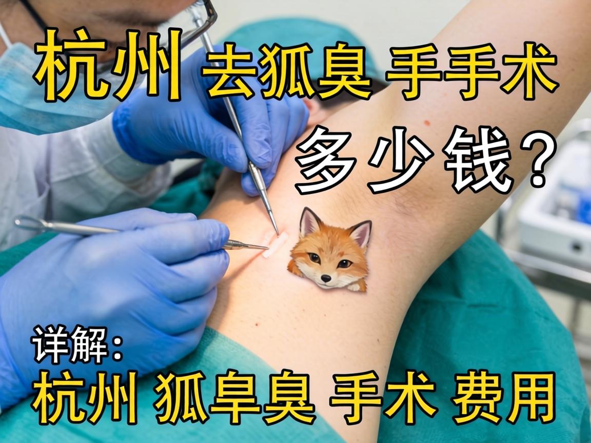 杭州去狐臭手术多少钱？详解杭州狐臭手术费用