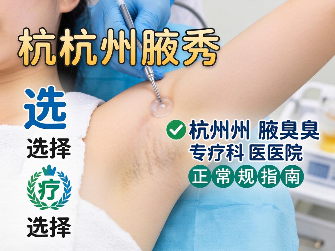 杭州腋秀解析，选择杭州腋臭专科医院的正规指南