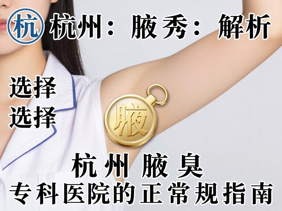 杭州腋秀解析，选择杭州腋臭专科医院的正规指南