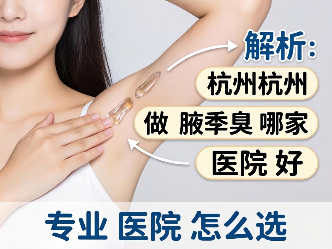 杭州腋秀解析，杭州做腋臭哪家医院好，专业医院怎么选