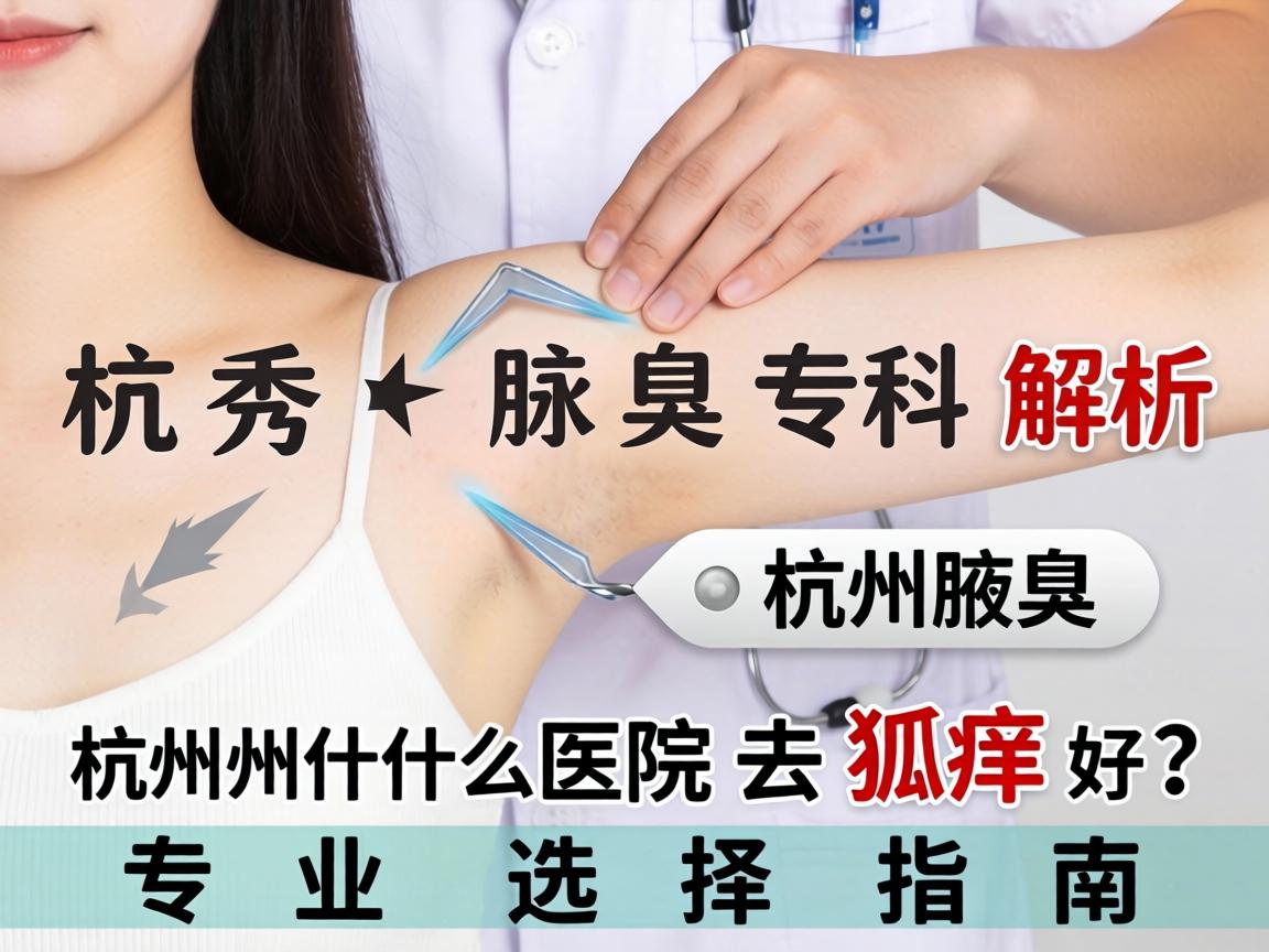 杭州腋秀腋臭专科解析，杭州什么医院去狐臭好？专业选择指南