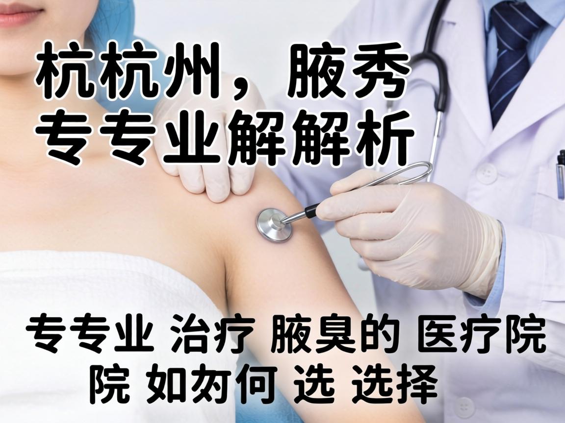 杭州腋秀专业解析，专业治疗腋臭的医院如何选择