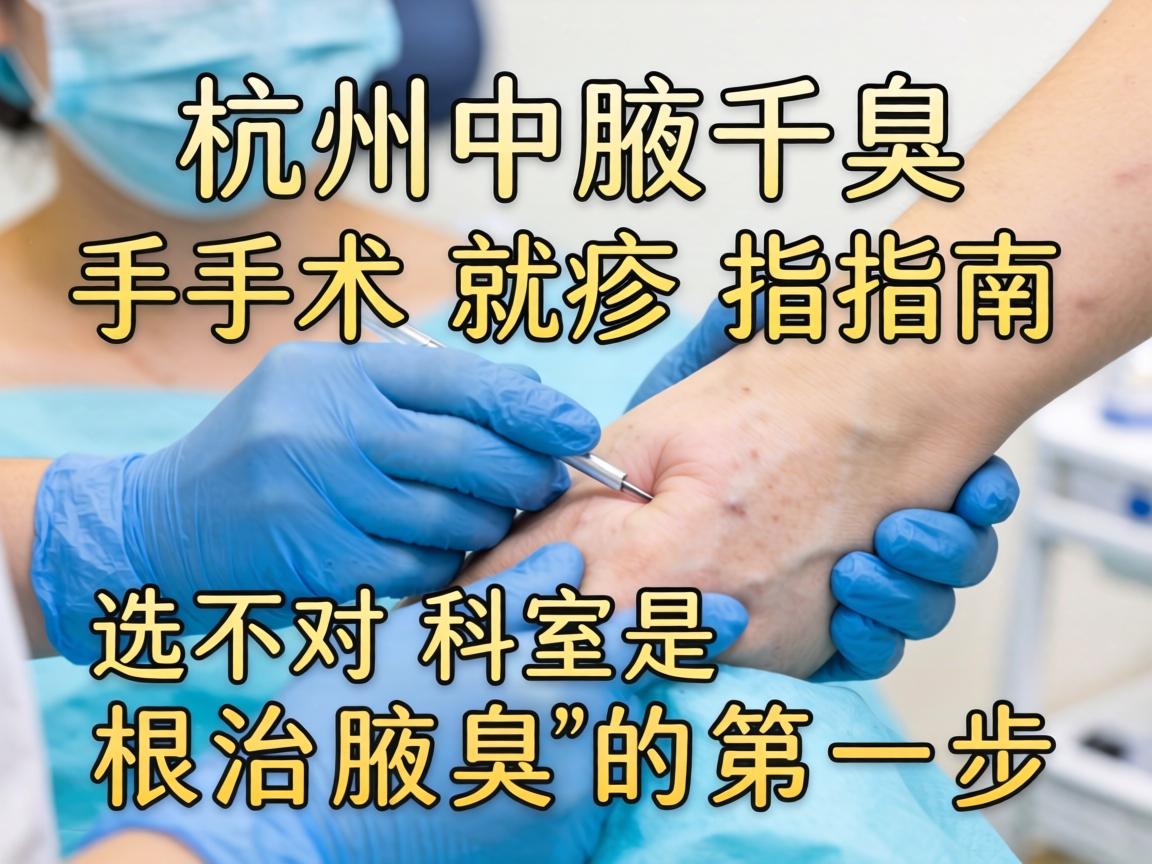 杭州腋臭手术就医指南，选对科室是根治腋臭的第一步