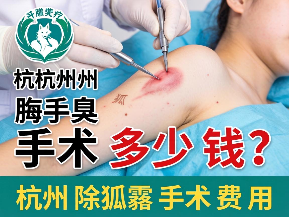 杭州腋臭手术多少钱？详解杭州除狐臭手术费用