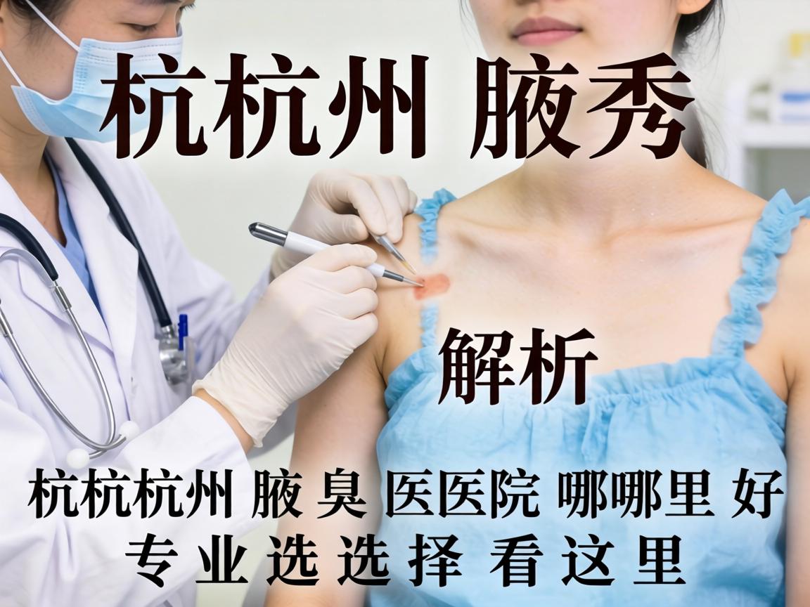 杭州腋秀解析，杭州腋臭医院哪里好，专业选择看这里