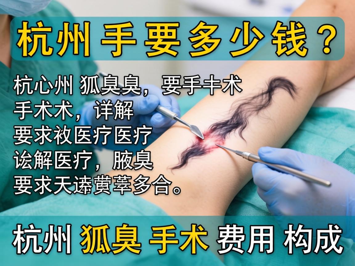 杭州狐臭手术要多少钱？详解杭州狐臭手术费用构成