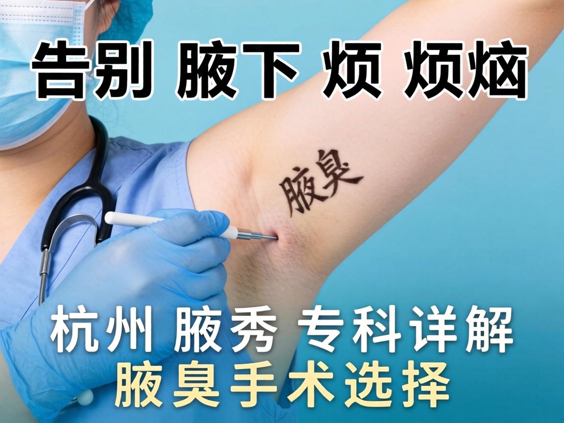 告别腋下烦恼，杭州腋秀专科详解腋臭手术选择