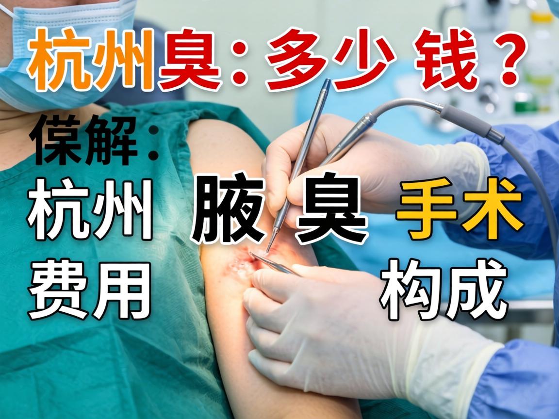 杭州腋臭手术多少钱？详解杭州腋臭手术费用构成