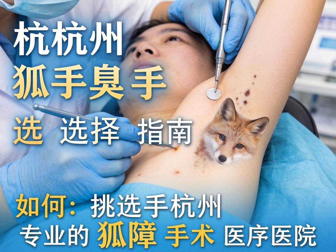 杭州狐臭手术选择指南，如何挑选杭州专业的狐臭手术医院