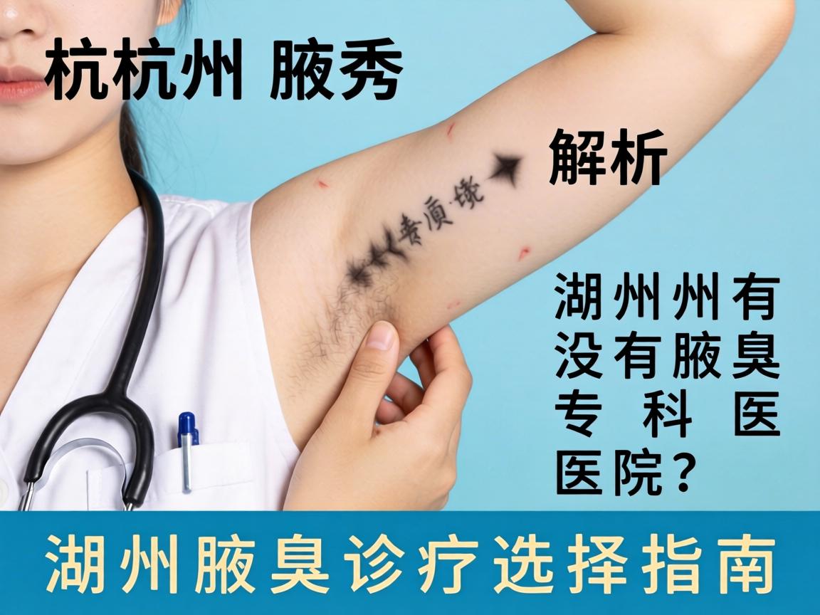 杭州腋秀解析，湖州有没有腋臭专科医院？湖州腋臭诊疗选择指南