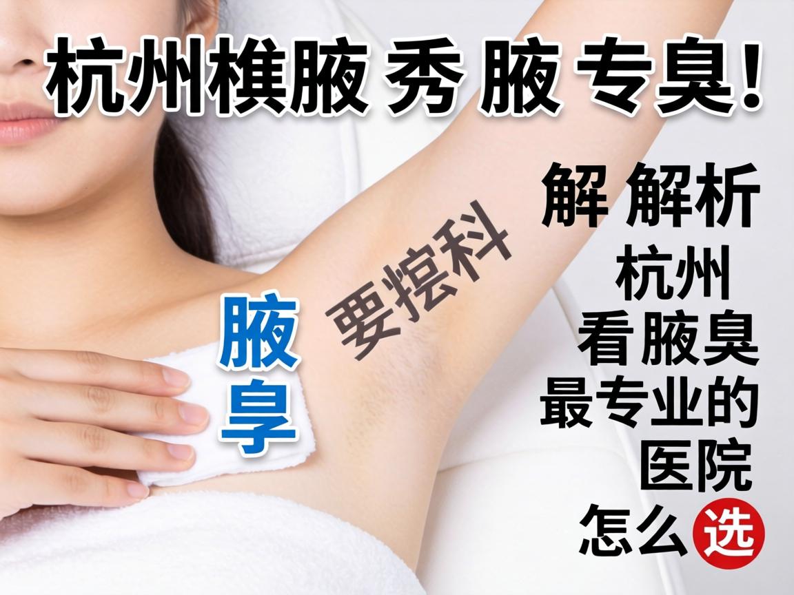 杭州腋秀腋臭专科解析，杭州看腋臭最专业的医院怎么选