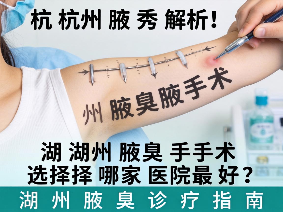 杭州腋秀解析，湖州腋臭手术选择哪家医院最好？湖州腋臭诊疗指南