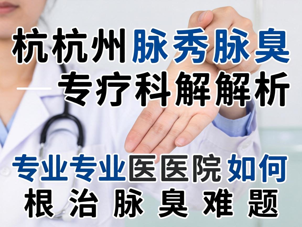杭州腋秀腋臭专科解析，专业医院如何根治腋臭难题